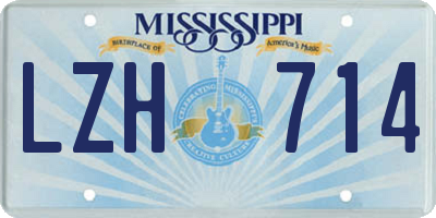 MS license plate LZH714