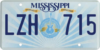 MS license plate LZH715