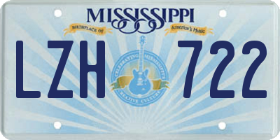 MS license plate LZH722