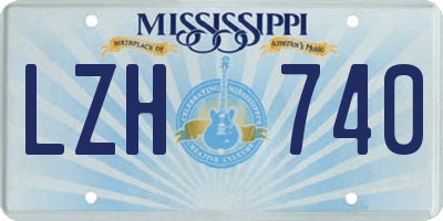 MS license plate LZH740