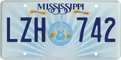 MS license plate LZH742