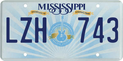 MS license plate LZH743