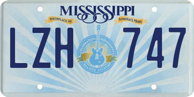 MS license plate LZH747