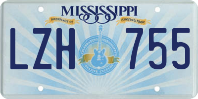 MS license plate LZH755