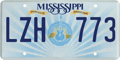 MS license plate LZH773