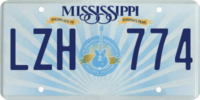 MS license plate LZH774