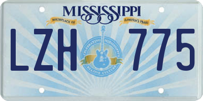 MS license plate LZH775