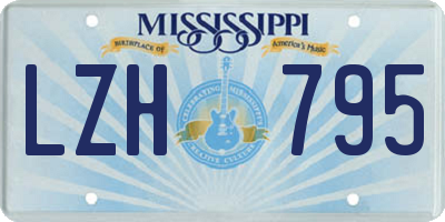 MS license plate LZH795