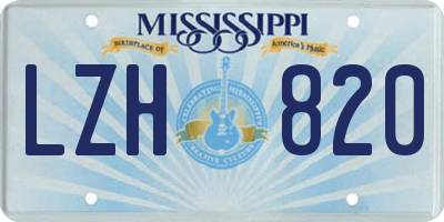 MS license plate LZH820