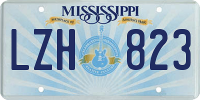 MS license plate LZH823