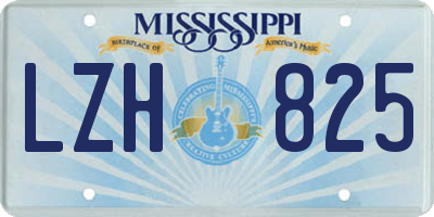 MS license plate LZH825