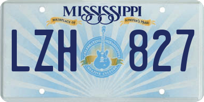 MS license plate LZH827