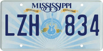 MS license plate LZH834