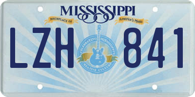 MS license plate LZH841