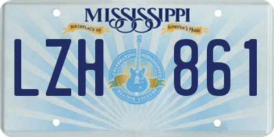 MS license plate LZH861