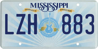 MS license plate LZH883