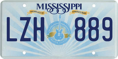 MS license plate LZH889