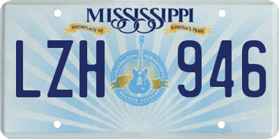 MS license plate LZH946