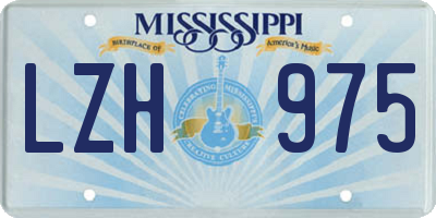 MS license plate LZH975