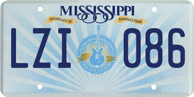 MS license plate LZI086