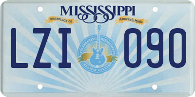 MS license plate LZI090