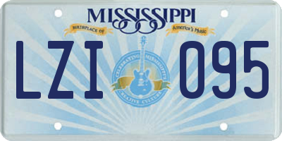 MS license plate LZI095