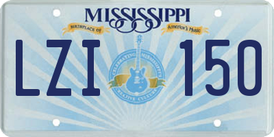 MS license plate LZI150