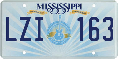 MS license plate LZI163
