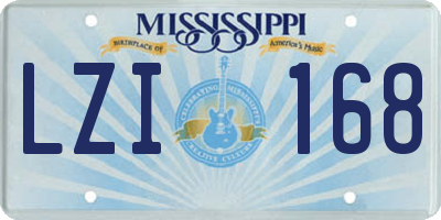 MS license plate LZI168