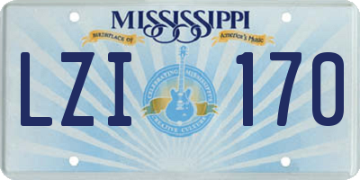 MS license plate LZI170