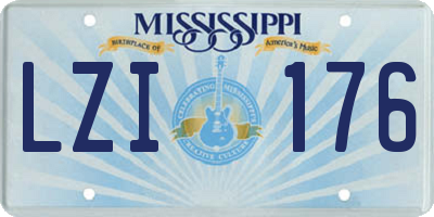 MS license plate LZI176