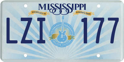 MS license plate LZI177