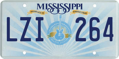 MS license plate LZI264
