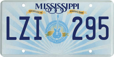 MS license plate LZI295