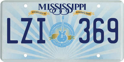 MS license plate LZI369