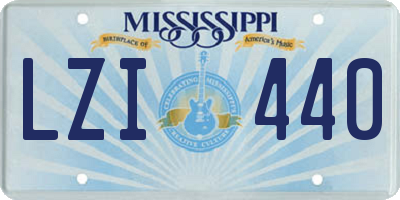 MS license plate LZI440
