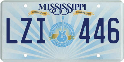 MS license plate LZI446
