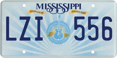 MS license plate LZI556
