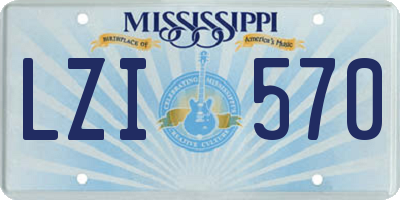 MS license plate LZI570