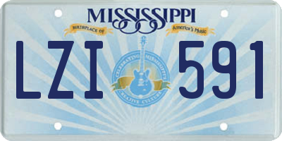 MS license plate LZI591
