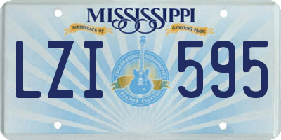 MS license plate LZI595