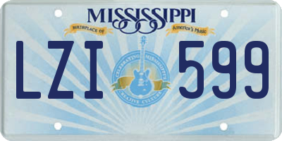 MS license plate LZI599