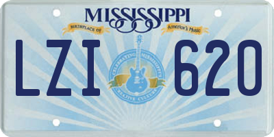 MS license plate LZI620