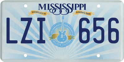 MS license plate LZI656