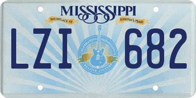 MS license plate LZI682
