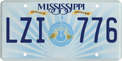 MS license plate LZI776