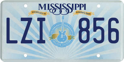 MS license plate LZI856