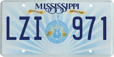 MS license plate LZI971