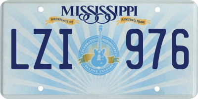 MS license plate LZI976