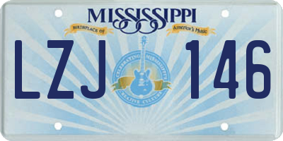 MS license plate LZJ146
